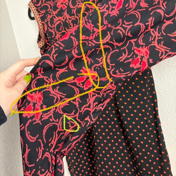 Approx Size S/M Kurta Set Top & Pants Stretch Elastic Floral Boho Paisley Design - Picture 10 of 10